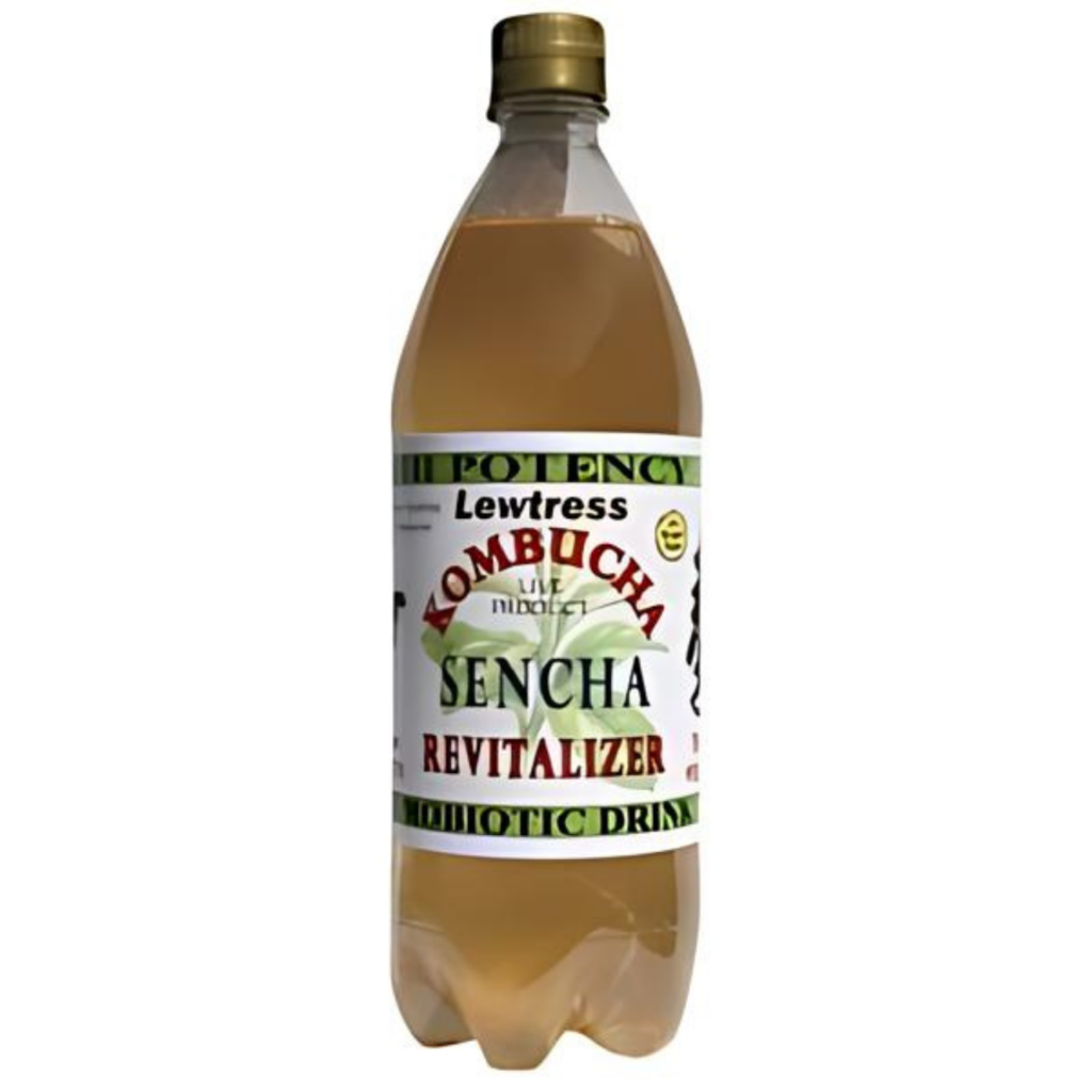 lewtress sencha kombucha tea probiotic health drink 2 x 1 litre bottles