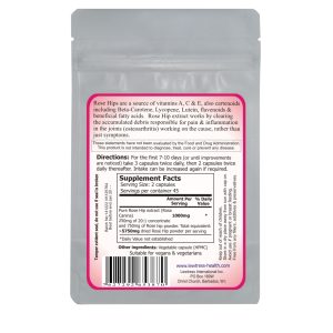 Rose Hip Extract 2875mg Back Label